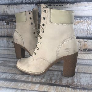 Timberland High Heel Suede Womens Boots size 10